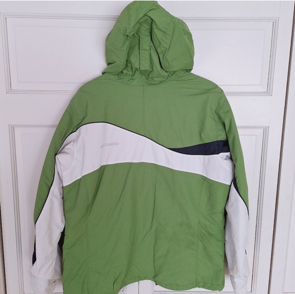 Columbia Two-Tone Green and White Ski Jacket Size Large Great condition - Picture 5 of 7